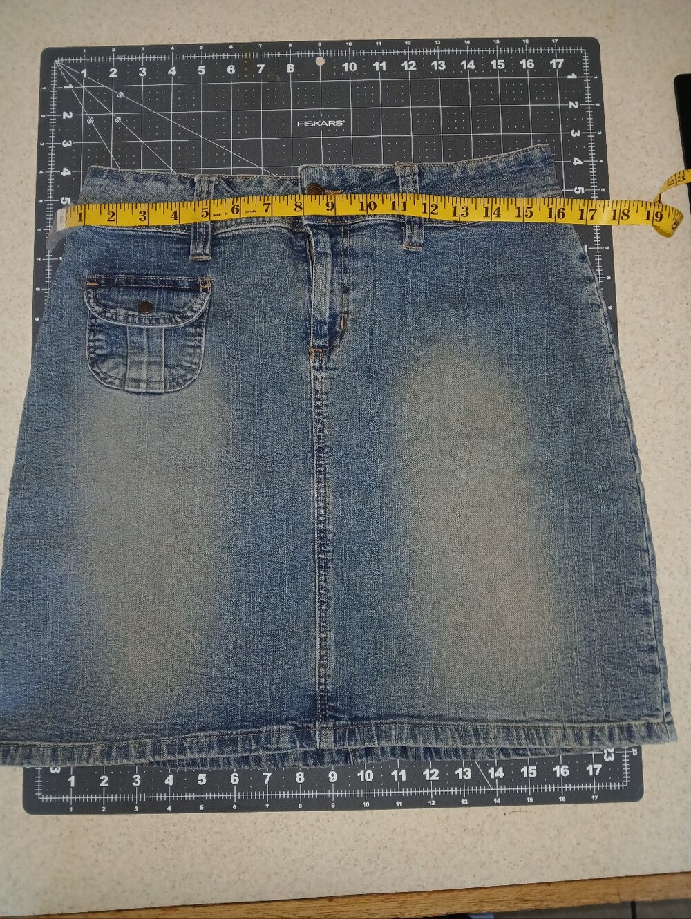 L.A. Blues Dark Blue Denim Mini Skirt